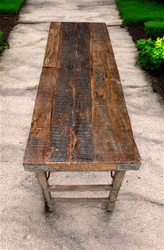 Rustic Folding Table, Vintage Dining Room Table, Kitchen Island, Sofa Table, B94