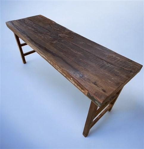 Rustic Folding Table, Vintage Dining Room Table, Kitchen Island, Sofa Table, B71