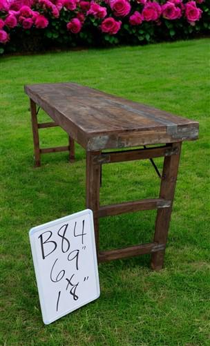 Rustic Folding Table, Vintage Dining Room Table, Kitchen Island, Sofa Table, B84