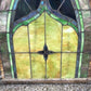 Antique Stained Glass, Arched Church Window, Architectural Leaded Glass, D