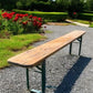 Stained Vintage German Beer Garden Bench Portable Industrial Wood Bench Seat B44