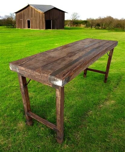 Rustic Folding Table, Vintage Dining Room Table, Kitchen Island, Sofa Table, B98