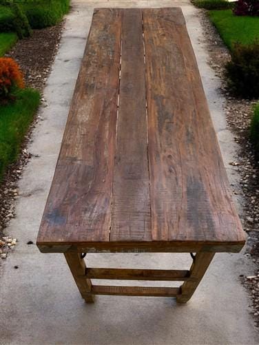 Rustic Folding Table, Vintage Dining Room Table, Kitchen Island, Sofa Table, B74