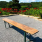 Stained Vintage German Beer Garden Bench Portable Industrial Wood Bench Seat B44