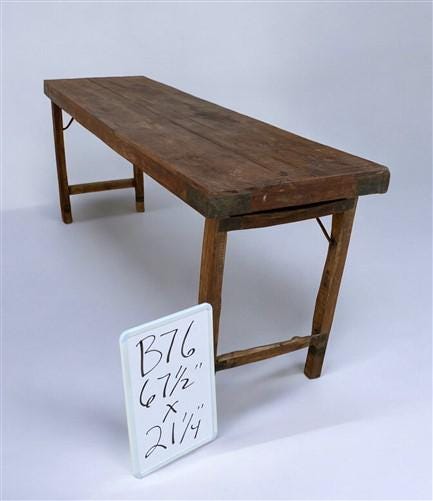 Rustic Folding Table, Vintage Dining Room Table, Kitchen Island, Sofa Table, B76