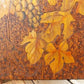 1905 Hand Carved Wood Folk Art, Pyrography Vintage Americana, Autumn Harvest