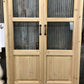 Arched French Double Door (48x96) 3 Pane Glass Door European Styled w Jamb OM6