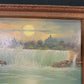 1920s Intinerant Art Landscape Painting, Original Art Waterfall, Landscape, N