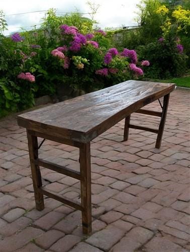 Rustic Folding Table, Vintage Dining Room Table, Kitchen Island, Sofa Table, B68