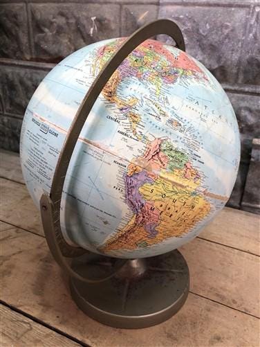 1960s Replogle Globe 12 Inch World Classic Stereo Relief, USSR, NS Vietnam