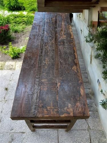 Rustic Folding Table, Vintage Dining Room Table, Kitchen Island, Sofa Table, B70