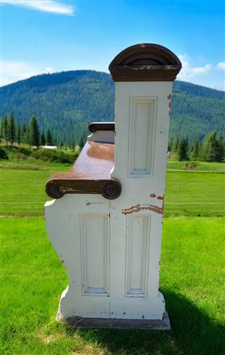 Vintage Wooden Church Pew, Porch Bench, Entry Foyer Bench, Dining Seating, C27