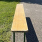 Yellow Vintage German Beer Garden Bench, Portable Industrial Wood Bench Seat, Y6