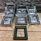 12 Green Wood 4.5x3.5 Picture Photo Frames with Glass, Art Craft Supplies B