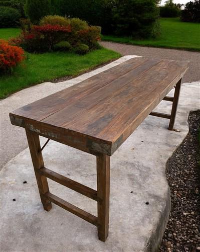 Rustic Folding Table, Vintage Dining Room Table, Kitchen Island, Sofa Table, B74