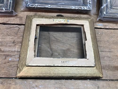 12 Gold Wood 4.5x3.5 Picture Photo Frames with Glass, Art Craft Supplies A