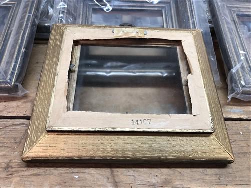 12 Gold Wood 4.5x3.5 Picture Photo Frames with Glass, Art Craft Supplies A