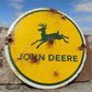 John Deere Sign, Metal Porcelain Sign, Advertising Sign, Farm Implement Sign D