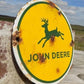 John Deere Sign, Metal Porcelain Sign, Advertising Sign, Farm Implement Sign D