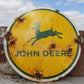 John Deere Sign, Metal Porcelain Sign, Advertising Sign, Farm Implement Sign B