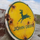 John Deere Sign, Metal Porcelain Sign, Advertising Sign, Farm Implement Sign B