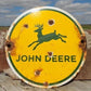 John Deere Sign, Metal Porcelain Sign, Advertising Sign, Farm Implement Sign A